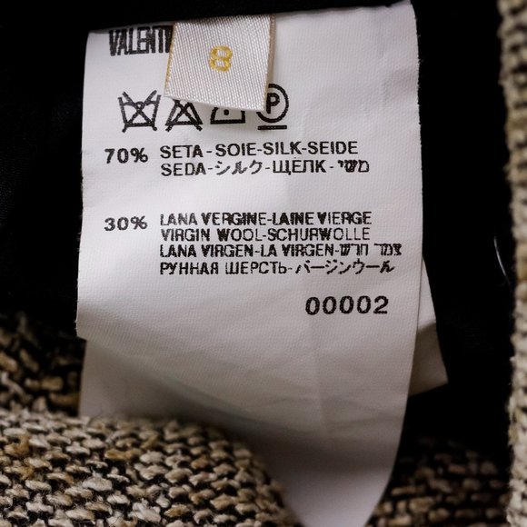 Valentino Brown Tweed Ruffle Jacket - Picture 8 of 10